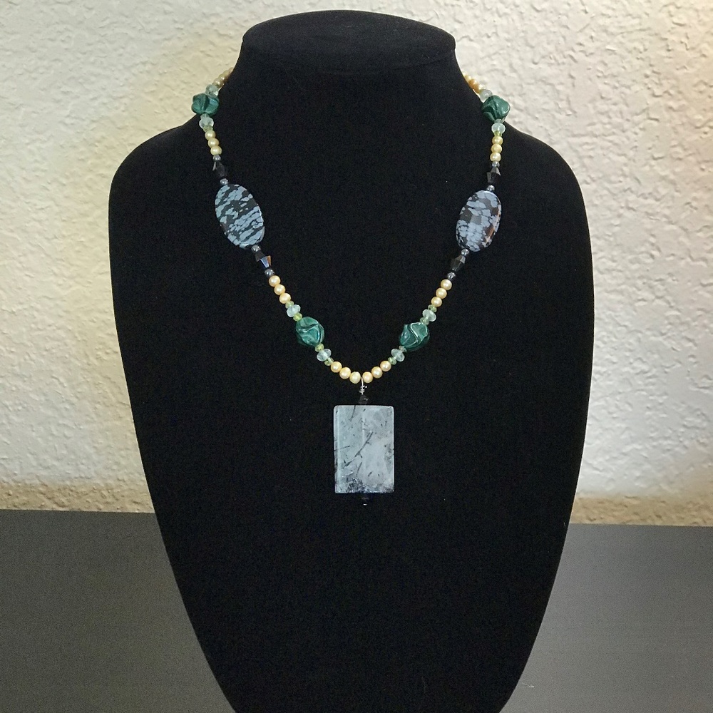 Handcrafted Semiprecious Stone Necklace